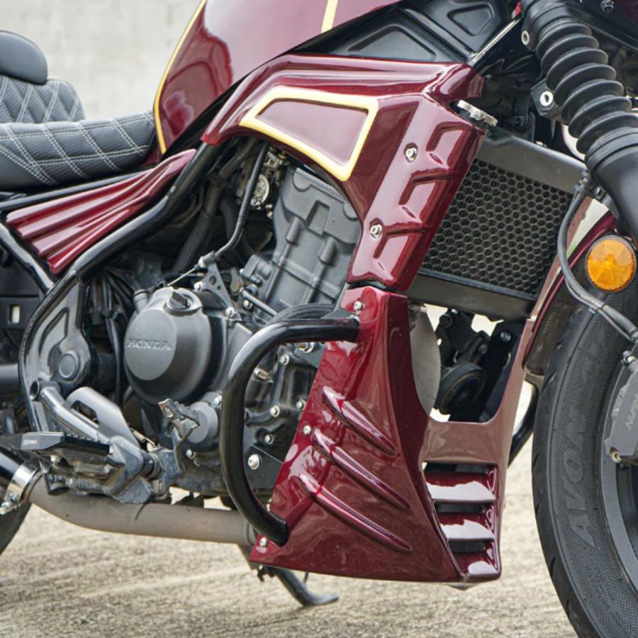 MAXNUS レブル250 カスタム 外装 8ピース フルカウルキット レッド×ゴールドライン HONDA Rebel250 (MC49) 2017〜2024対応の画像