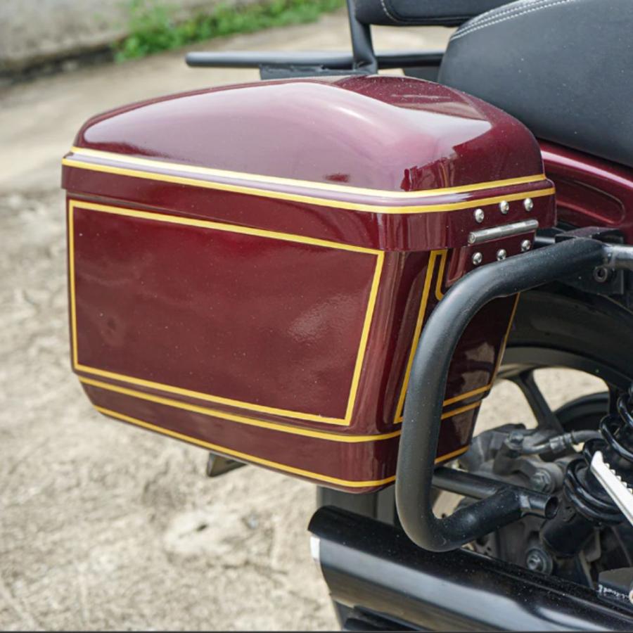 MAXNUS レブル250 カスタム 外装 8ピース フルカウルキット レッド×ゴールドライン HONDA Rebel250 (MC49) 2017〜2024対応の画像