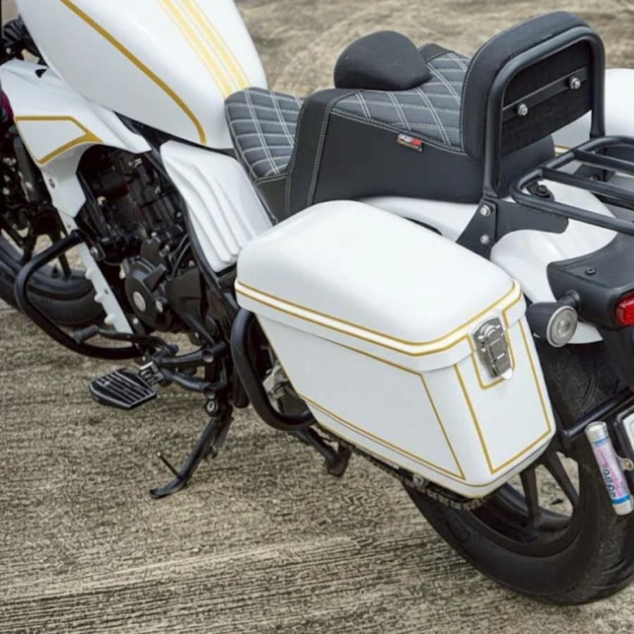 MAXNUS レブル250 カスタム 外装 8ピース フルカウルキット ホワイト×ゴールドライン HONDA Rebel250 (MC49) 2017〜2024対応の画像