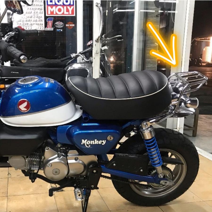 BRC ホンダ モンキー125用リアキャリア/Chrome Rear Luggage Carry Rack for Honda Monkey125 /リア ラゲッジ キャリーラック JB02 JB03 JB05の画像