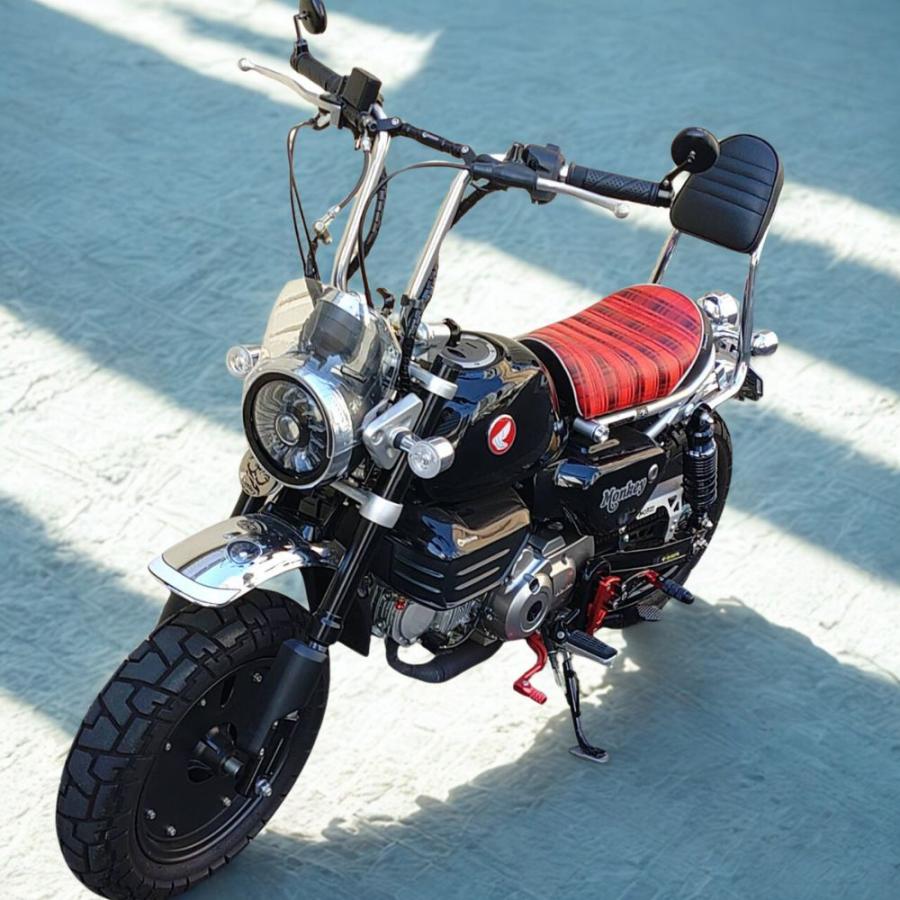 モンキー ホンダ Monkey125 カスタムシート タータンチェック 横リブ