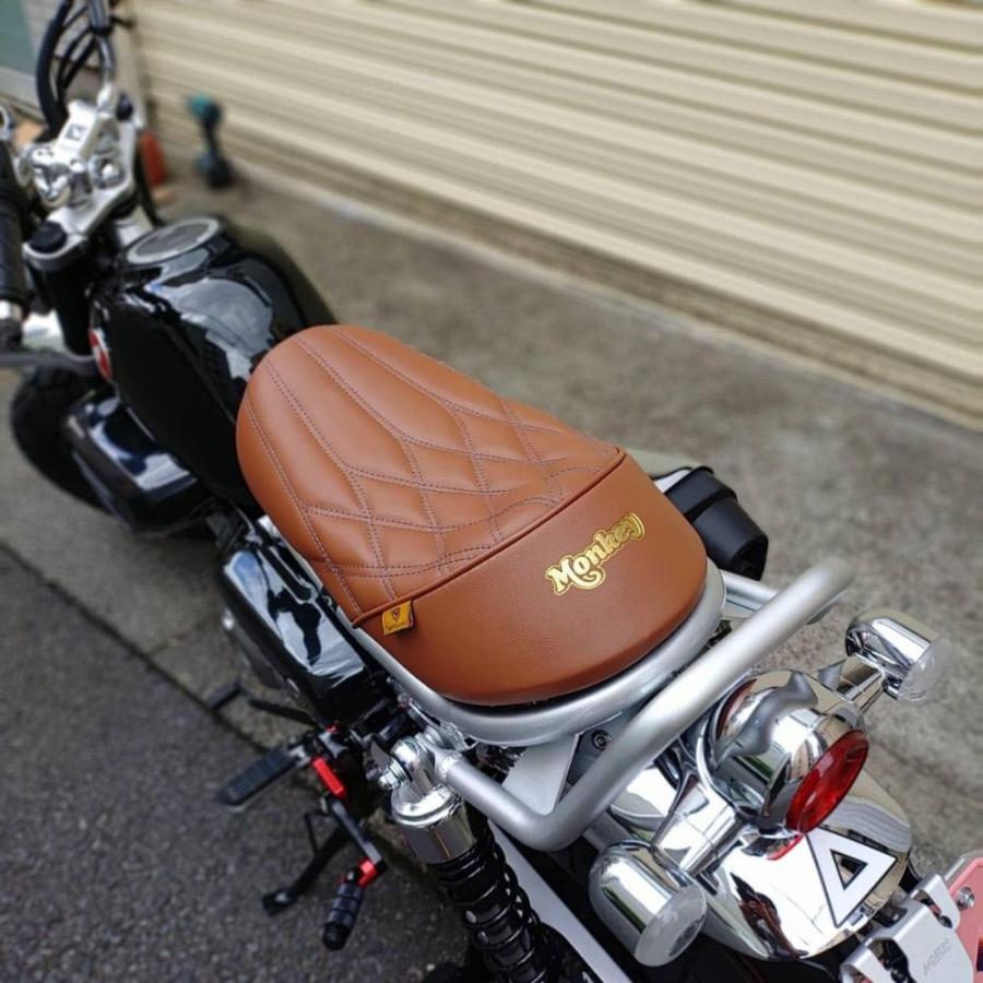 MonQeyKing モンキー125 シート カスタムシート ブラウン タックロール