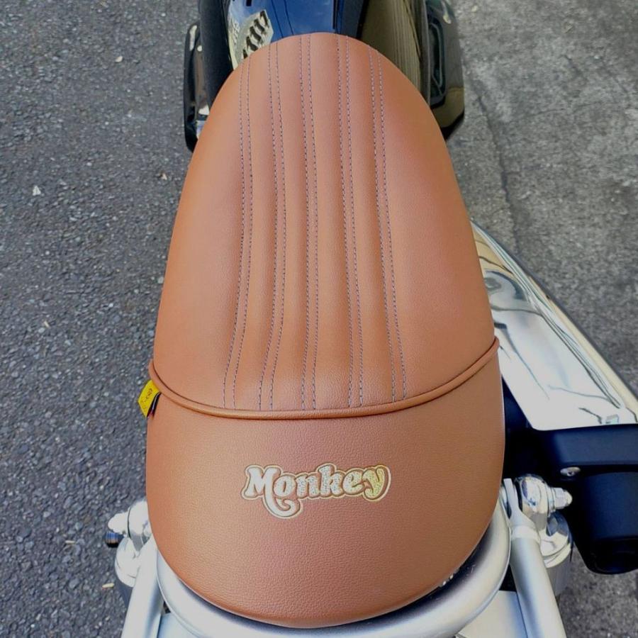 MonQeyKing モンキー125 シート カスタムシート ブラウン タックロール