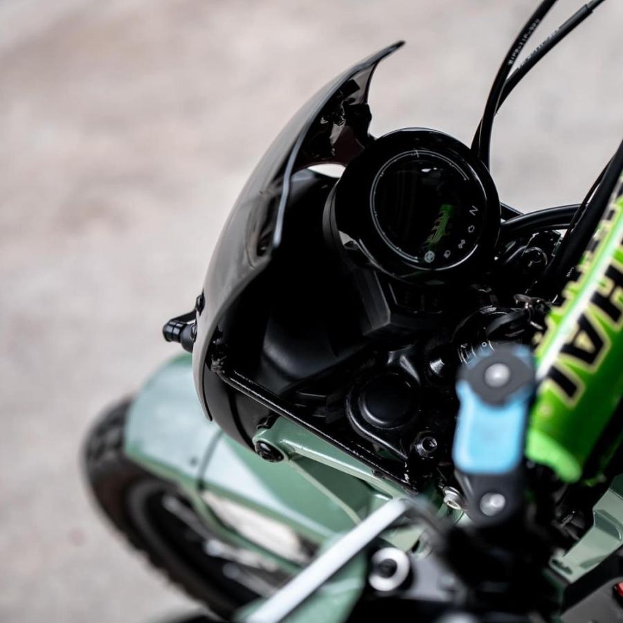 ホンダ ハンターカブ CT125用V4 #2 ブラック ウインドシールド/ MOTOLORDD WINDSHIELD V4 #2 for HONDA CT125 JA65の画像