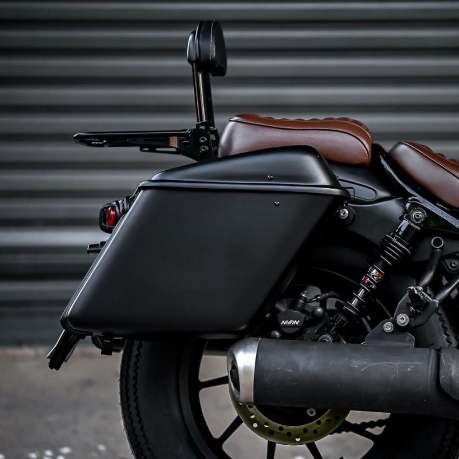 モトロード ホンダ レブル250/500用リアキャリア＆バックレスト付き