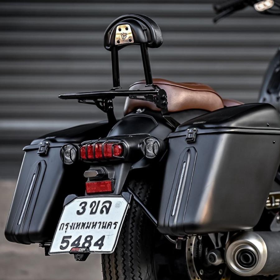 モトロード ホンダ レブル250/500用リアキャリア＆バックレスト付き