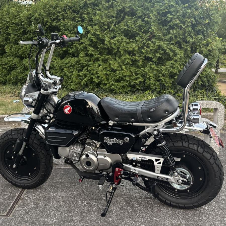 モンキー125 二人乗りカスタム TWR製 モンキー125用 タンデムベルト付きローダウンタックロールシート