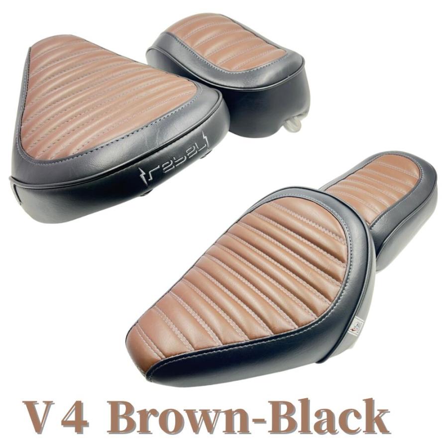 ホンダ レブル250/500交換用 ペアシート/モトロード Honda Rebel CMX 300 500 Front and Back Seat MotoLordd_9