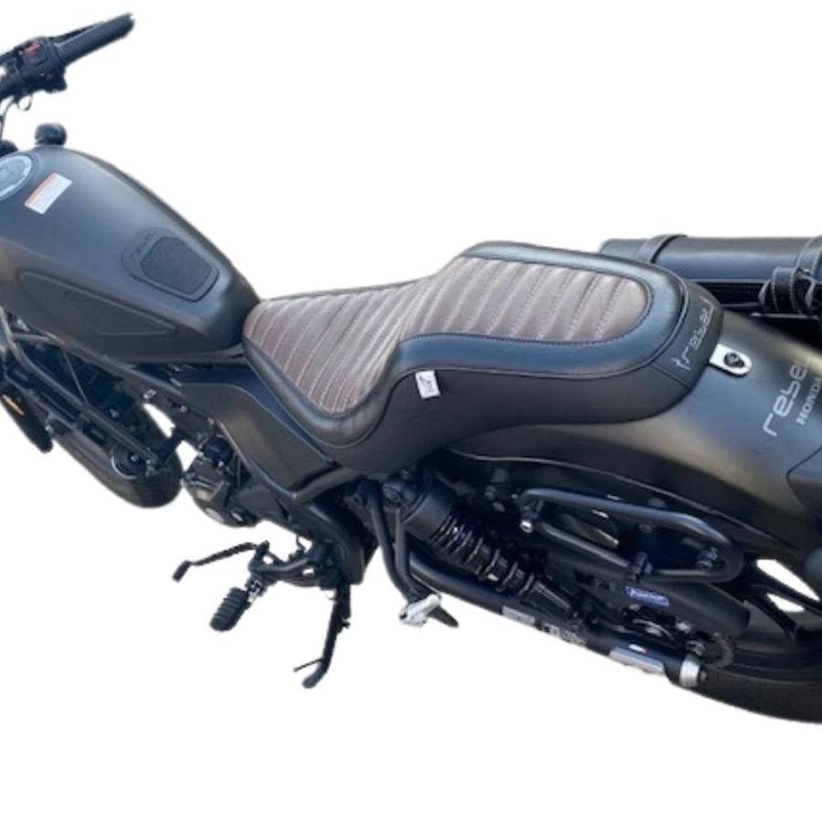 Diablo レブル250/500交換用シート ブラウン/ブラック ホンダ レブル250/500交換用ダブルシート /モトロード(V4 ブラウン