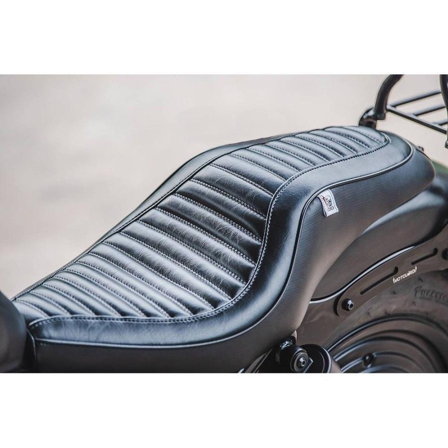 ホンダ レブル250/500交換用ダブルシート モトロード Honda Rebel CMX 300 500 Replacement Seat Double-V4 MotolordD Brown｜smartsmokers｜09