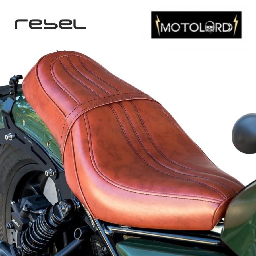 ホンダ レブル250/500交換用ダブルシート/モトロード[ブラウン ホンダ レブル250/500交換用ダブルシート/モトロード[ブラウン
