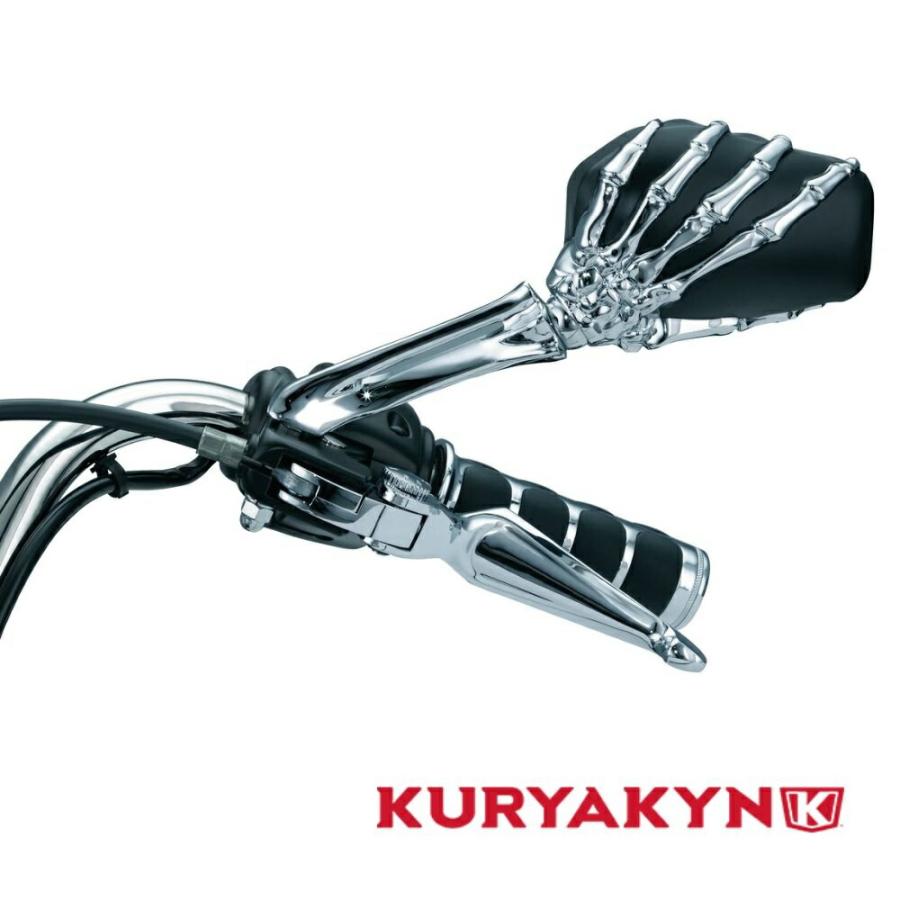クリアキン スケルトン ハンドミラー ブラック Harley Davidson（ハーレー・ダビッドソン） KURYAKYN スケルトン