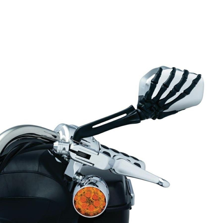 クリアキン スケルトン ハンドミラー ブラック Harley Davidson（ハーレー・ダビッドソン） KURYAKYN スケルトン