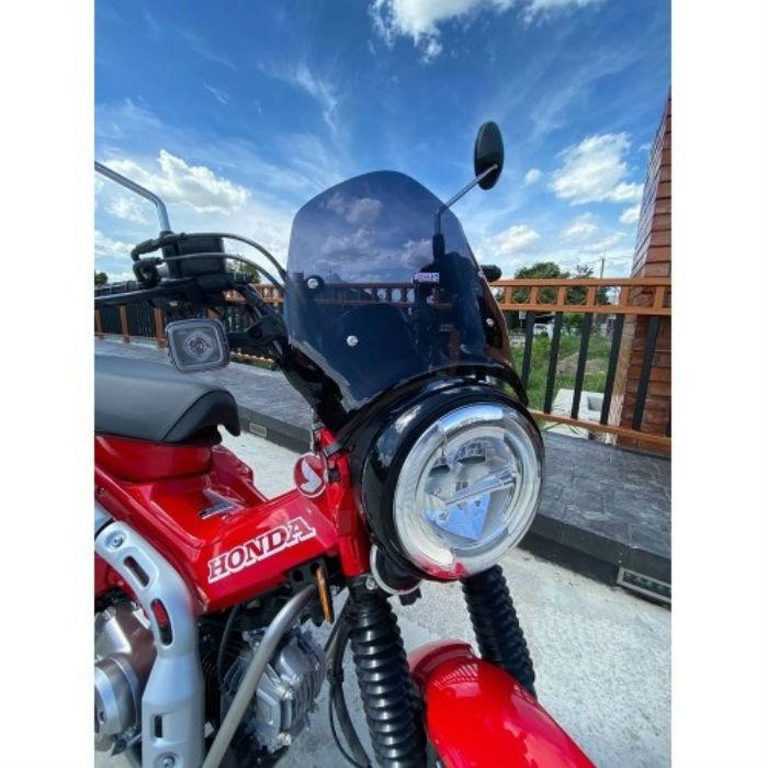 ホンダ ハンターカブCT125用スモーク メーターバイザシールド/HONDA CT125 SNB SMOKED WINDSHIELD METER VISOR/メーター用風防 JA55|smartsmokers|02