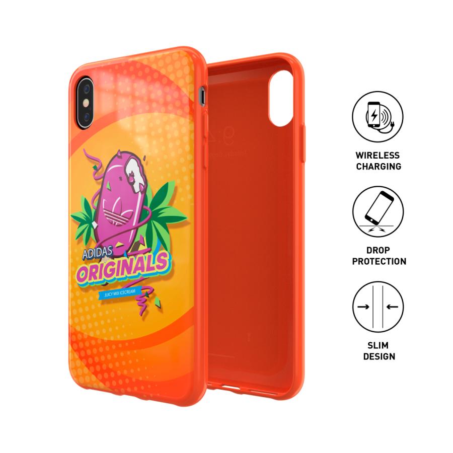 adidas アディダス iPhone XS Max ケース スマホケース 耐衝撃 TPU BODEGA アクティブオレンジ おしゃれ ブランド | adidas | 01