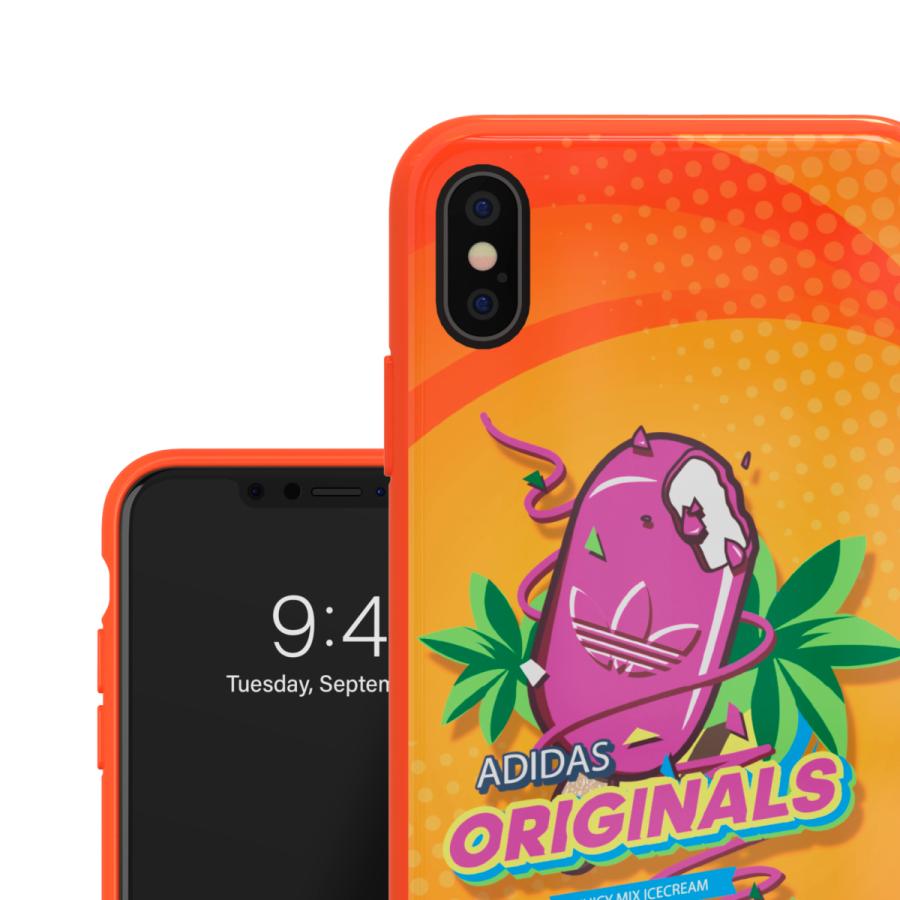 adidas アディダス iPhone XS Max ケース スマホケース 耐衝撃 TPU BODEGA アクティブオレンジ おしゃれ ブランド | adidas | 05
