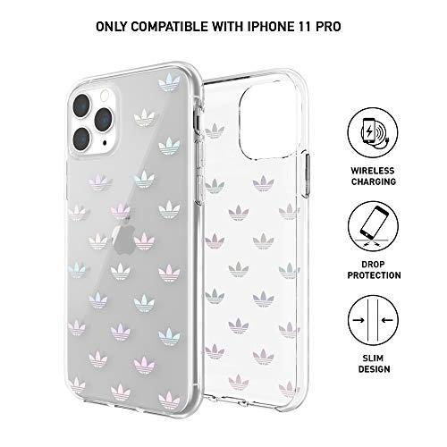 adidas アディダス iPhone 11 Pro ケース クリアケース メタリッククリア x カラフル・ホログラフィックロゴ おしゃれ ブランド | adidas Originals | 01