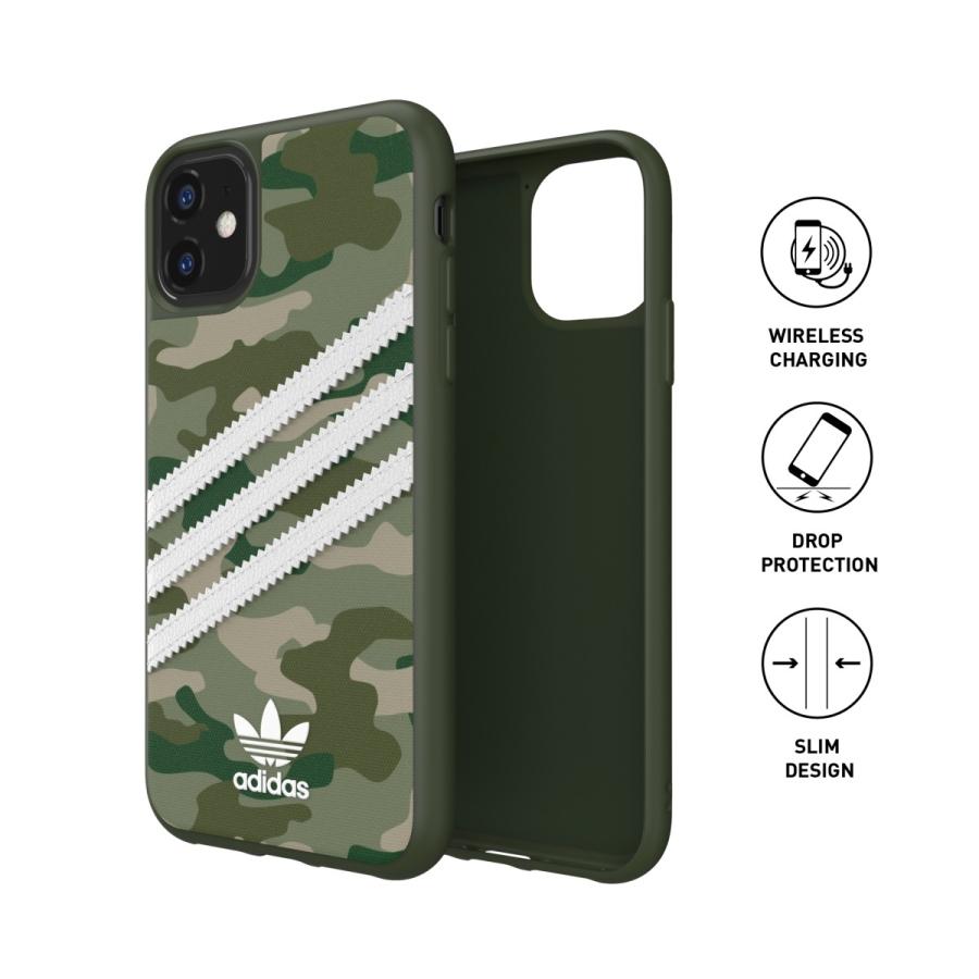 adidas アディダス iPhone 11 ケース アイフォン カバー スマホケース 耐衝撃 TPU SAMBA サンバ カモ x ロー・グリーン おしゃれ スマホカバー ブランド｜smartstyle-select｜02