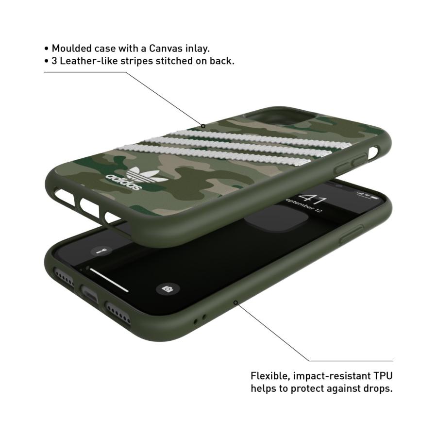 adidas アディダス iPhone 11 ケース アイフォン カバー スマホケース 耐衝撃 TPU SAMBA サンバ カモ x ロー・グリーン おしゃれ スマホカバー ブランド｜smartstyle-select｜03