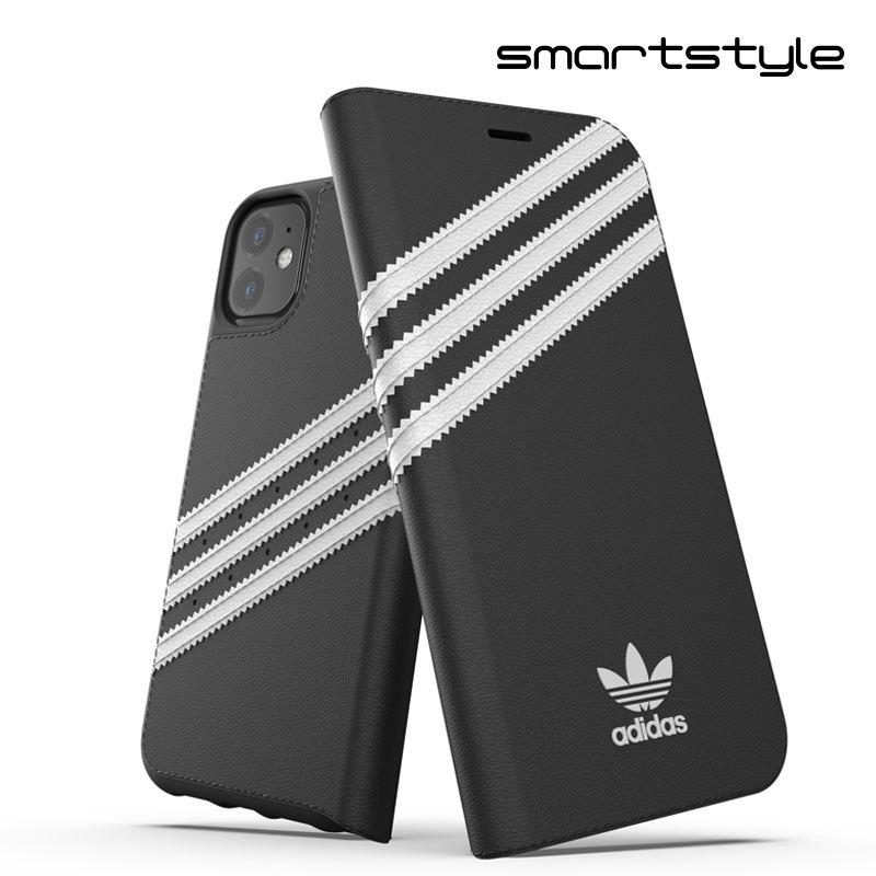 adidas アディダス iPhone 11 手帳型ケース アイフォン 手帳 ケース カバー スマホケース 耐衝撃 TPU SAMBA サンバ ブラック 黒 おしゃれ スマホカバー ブランド｜smartstyle-select