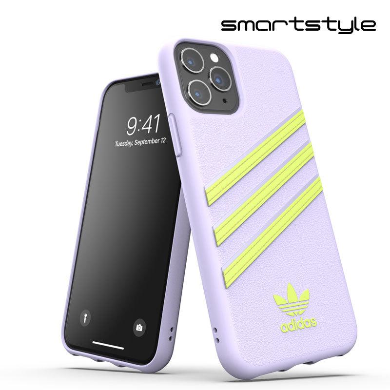 adidas アディダス iPhone 11 Pro ケース スマホケース 耐衝撃 SAMBA サンバ パープルティント/ハイレゾイエロー｜smartstyle-select