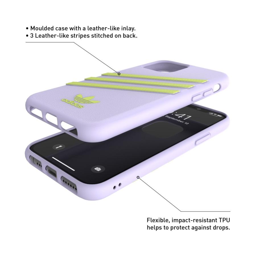 adidas アディダス iPhone 11 Pro ケース スマホケース 耐衝撃 SAMBA サンバ パープルティント/ハイレゾイエロー｜smartstyle-select｜03