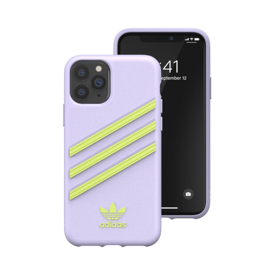 adidas アディダス iPhone 11 Pro ケース スマホケース 耐衝撃 SAMBA サンバ パープルティント/ハイレゾイエロー | adidas Originals | 03