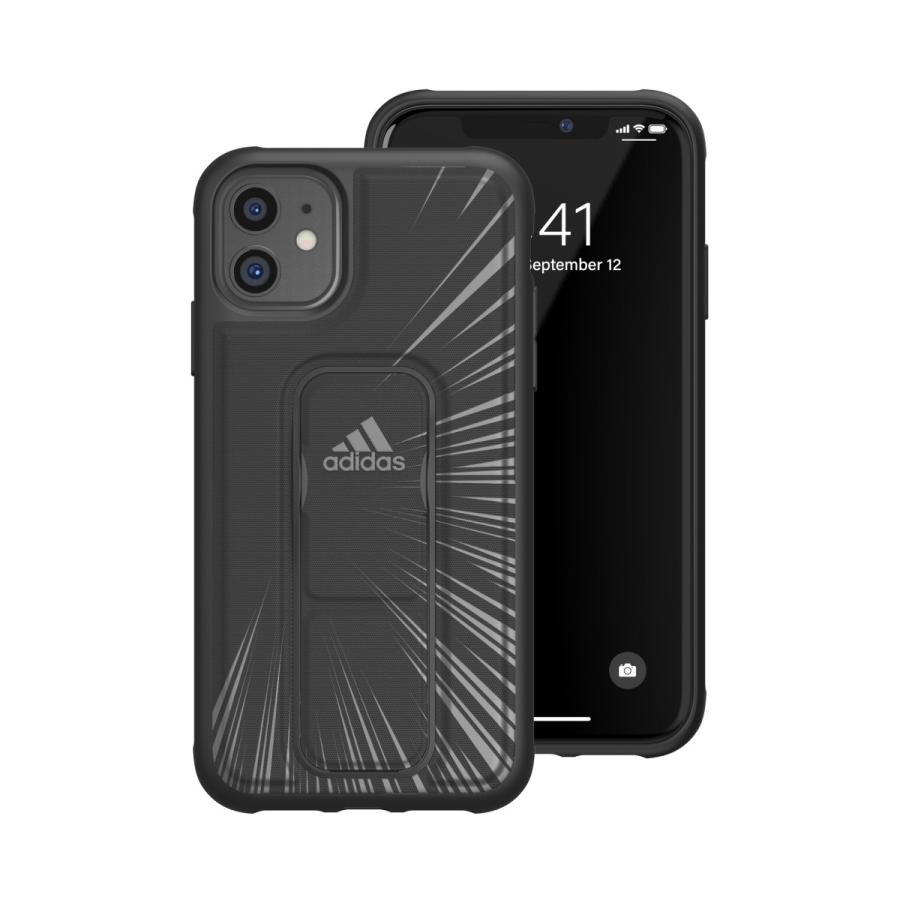 adidas アディダス iPhone 11 ケース スマホケース グリップバンド付き スタンド機能 耐衝撃 SS20 ブラック おしゃれ スマホカバー ブランド | adidas | 03