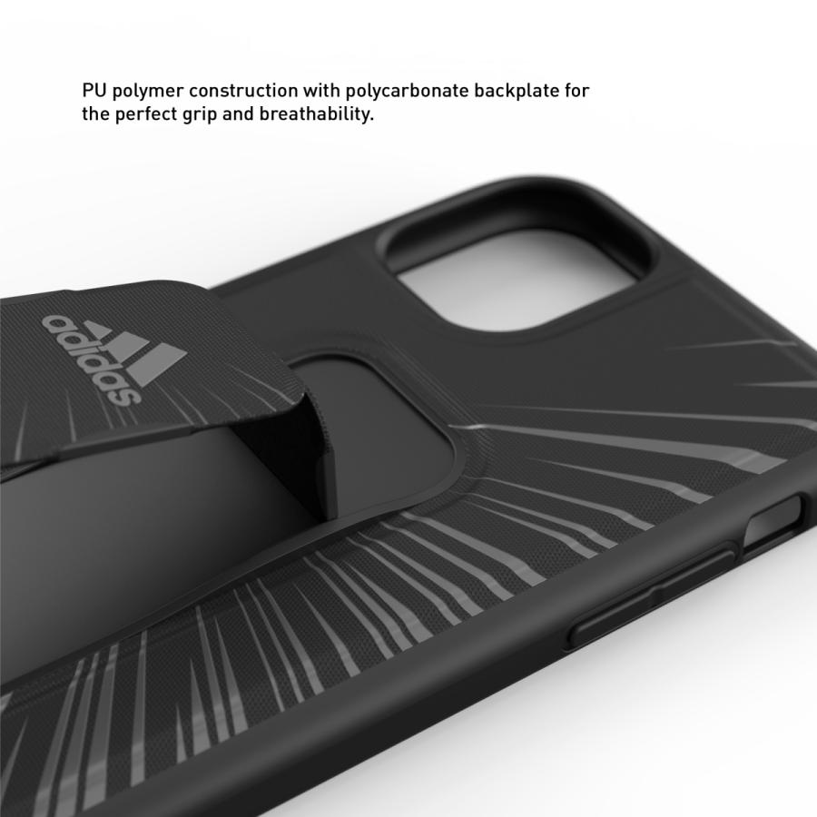 adidas アディダス iPhone 11 ケース スマホケース グリップバンド付き スタンド機能 耐衝撃 SS20 ブラック おしゃれ スマホカバー ブランド | adidas | 04