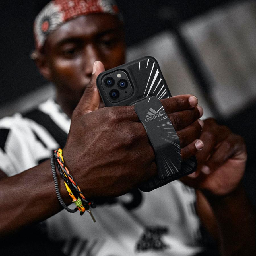 adidas アディダス iPhone 11 ケース スマホケース グリップバンド付き スタンド機能 耐衝撃 SS20 ブラック おしゃれ スマホカバー ブランド | adidas | 06