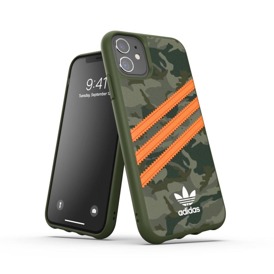 adidas アディダス iPhone11 ケース アイフォン カバー スマホケース 耐衝撃 TPU SAMBA サンバ サンバ カモ x オレンジ おしゃれ スマホカバー ブランド | adidas Originals