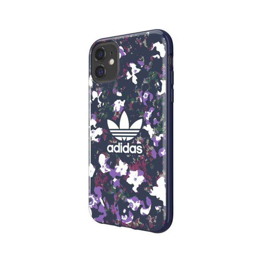adidas アディダス iPhone11 ケース アイフォン カバー スマホケース 耐衝撃 TPU 花柄 フローラル プリント カレッジネイビー x アクティブパープル ブランド | adidas Originals | 02