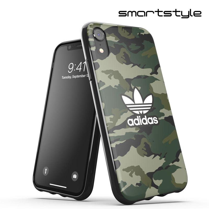 adidas アディダス iPhone XR ケース スマホケース アイフォン カバー 耐衝撃 TPU カモ柄 プリント ブラック x ナイトカーゴ 黒 おしゃれ スマホカバー ブランド | adidas Originals