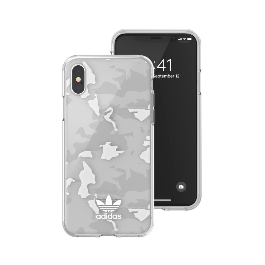 adidas アディダス iPhone X / iPhone XS ケース クリアケース スマホケース アイフォン カバー 耐衝撃 TPU カモ柄 プリント クリア x ホワイト ブランド｜smartstyle-select｜04