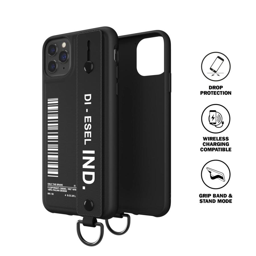 DIESEL iPhone11 Pro Max ケース スマホスタンド ハンドストラップ FW20 （ディーゼル iPhone11pro Max , ブラック 黒 ） おしゃれ ブランド｜smartstyle-select｜02