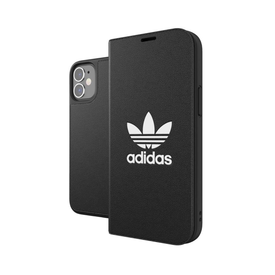 adidas アディダス iPhone 12 Mini 手帳型ケース アイフォン 手帳 ケース カバー スマホケース 耐衝撃 TPU BASIC ブラック 黒 おしゃれ スマホカバー ブランド | adidas Originals | 01