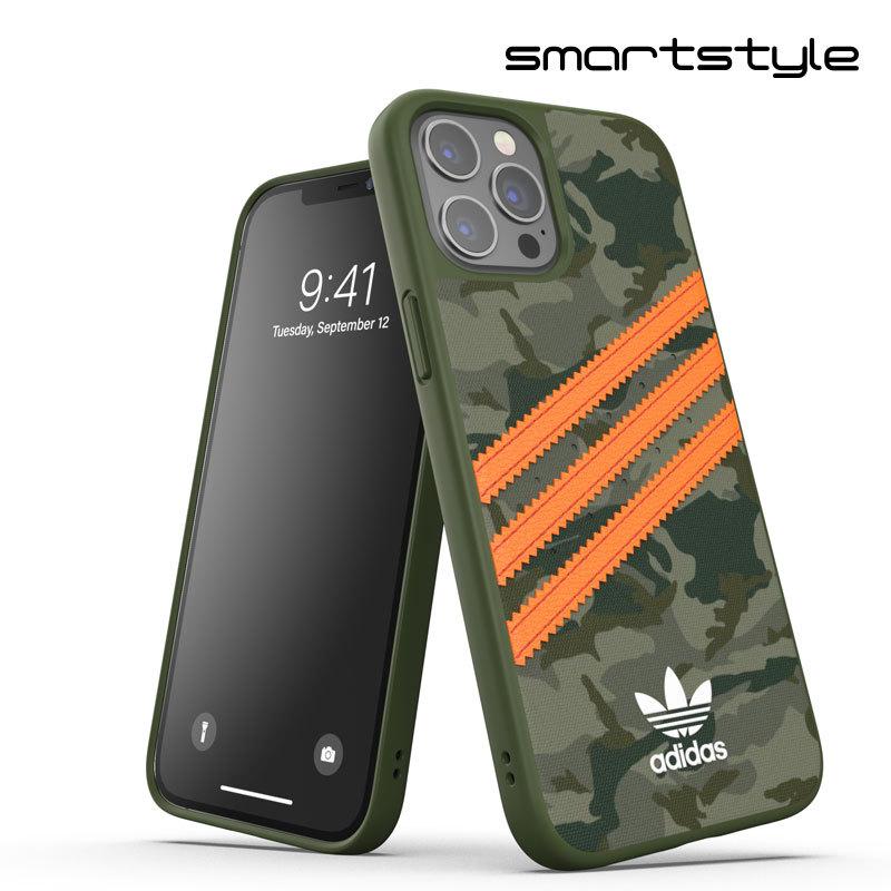 adidas アディダス iPhone 12 Pro Max ケース アイフォン カバー スマホケース 耐衝撃 TPU SAMBA サンバ カモ x オレンジ おしゃれ スマホカバー ブランド｜smartstyle-select