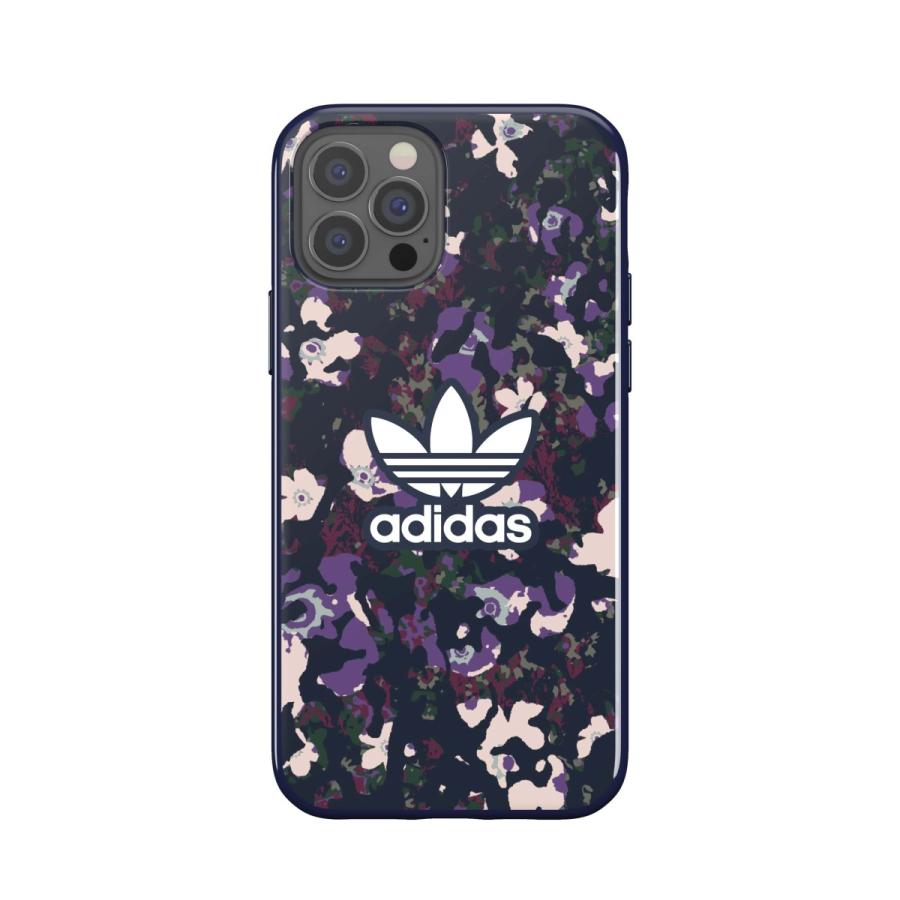 adidas アディダス iPhone12 / iPhone 12 pro ケース 6.1インチ スマホケース グラフィックプリントフローラル カレッジネイビーxアクティブパープル 送料無料 | adidas Originals | 01