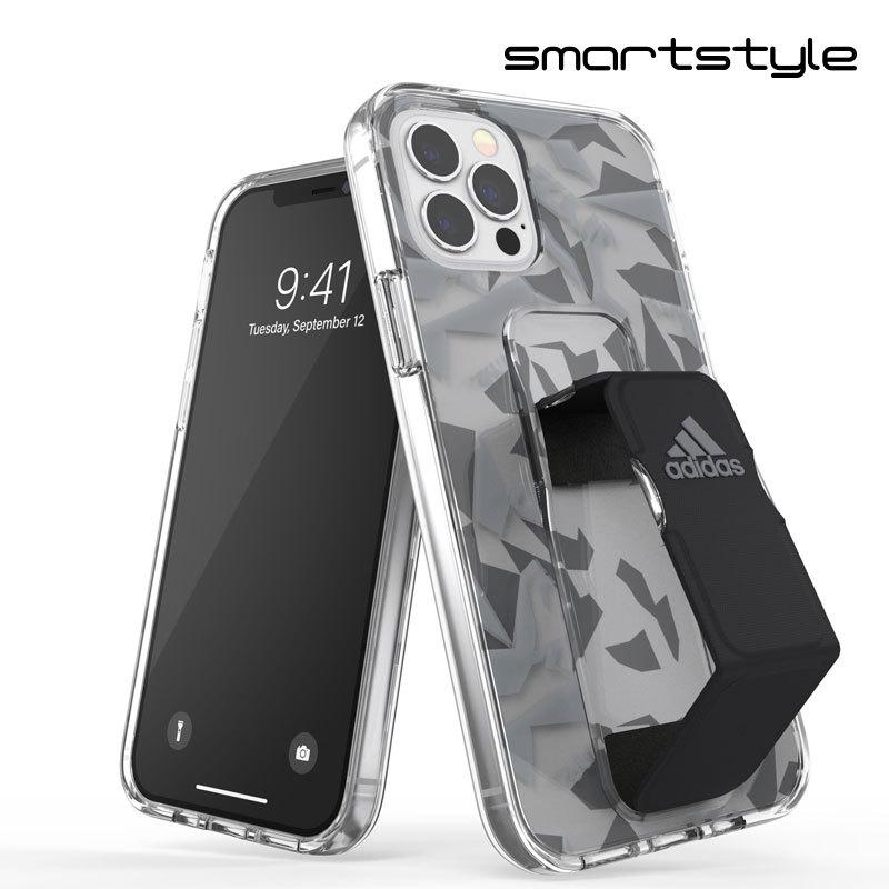 adidas アディダス iPhone12 / iPhone12pro ケース アイフォン カバー スマホケース 6.1インチ アディダス クリアグリップケース スマホケース グレーxブラック | adidas Originals