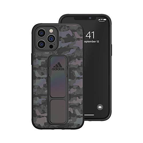 adidas アディダス iPhone 12 Pro Max ケース 6.7インチ スタンド機能 グリップバンド付き スポーツ仕様 耐衝撃 軽量 ランニング アウトドア カモ柄ブラック | adidas Originals | 03