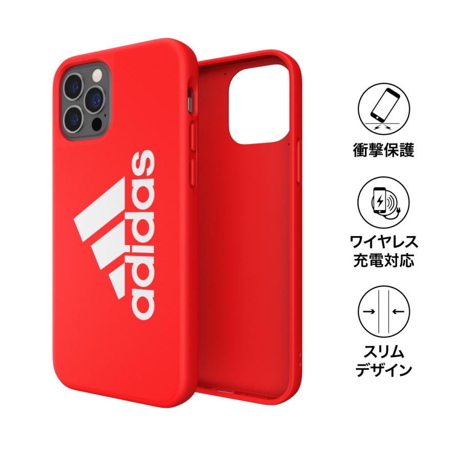 adidas アディダス iPhone12 / iPhone12pro ケース アイフォン カバー スマホケース アイコニック スポーツ ロゴ 耐衝撃 軽量 TPU スカーレット レッド 赤 | adidas | 01