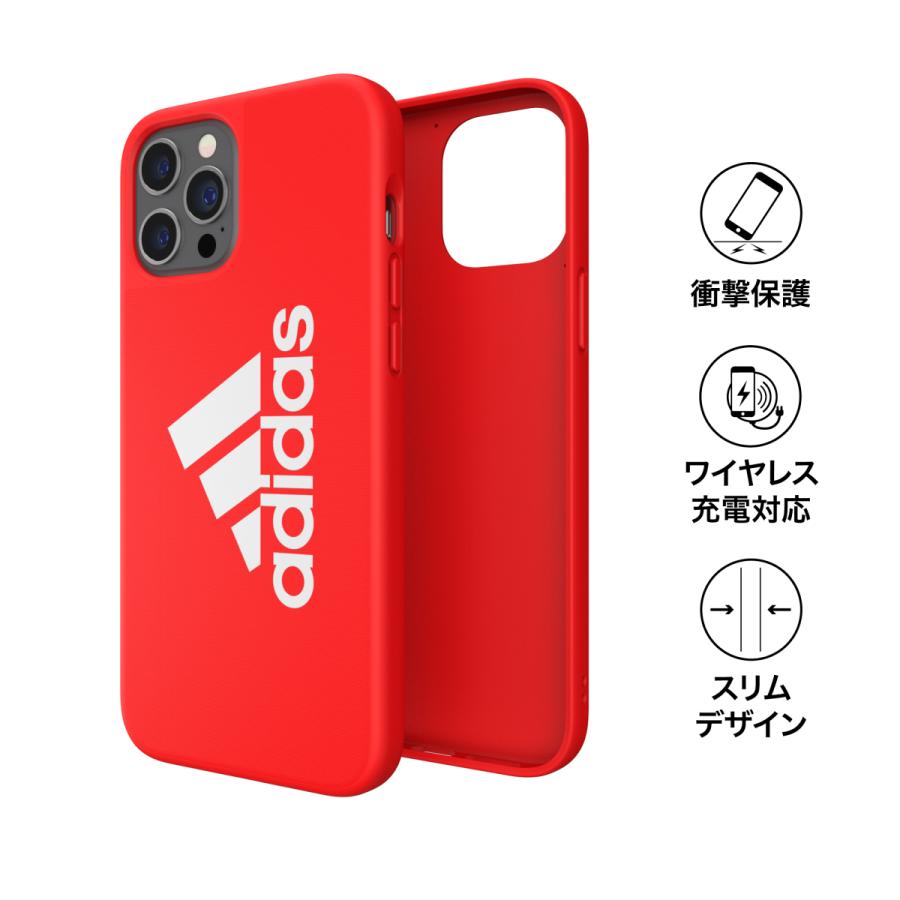 adidas アディダス iPhone 12 Pro Max ケース アイフォン カバー スマホケース アイコニック スポーツ ロゴ 耐衝撃 軽量 TPU スカーレット レッド 赤 ブランド | adidas | 01