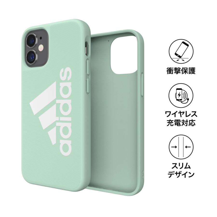 adidas アディダス iPhone 12 Mini ケース アイフォン カバー スマホケース アイコニック スポーツ ロゴ 耐衝撃 軽量 TPU グリーンティント おしゃれ ブランド | adidas | 01