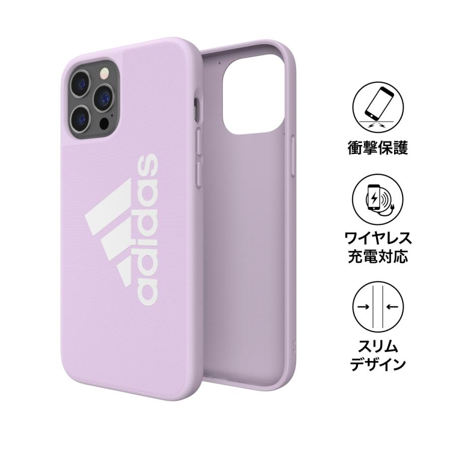 adidas アディダス iPhone 12 Pro Max ケース アイフォン カバー スマホケース アイコニック スポーツ ロゴ 耐衝撃 軽量 TPU パープルティント ブランド | adidas | 01