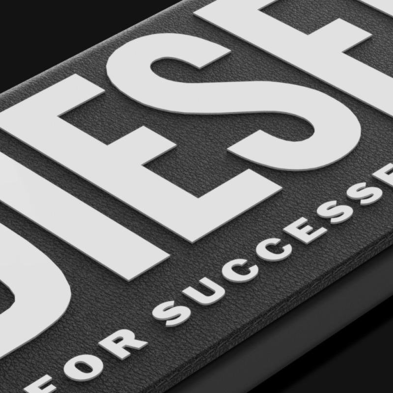 送料無料 DIESEL iPhone 15 / 15Pro / 15Plus / 15ProMax /14 / 14Pro / 14Plus / 14 ProMax / 13 / 12 / 12Pro / SE ケース 手帳型 ラージロゴ [ブラック 黒 ] | DIESEL | 04