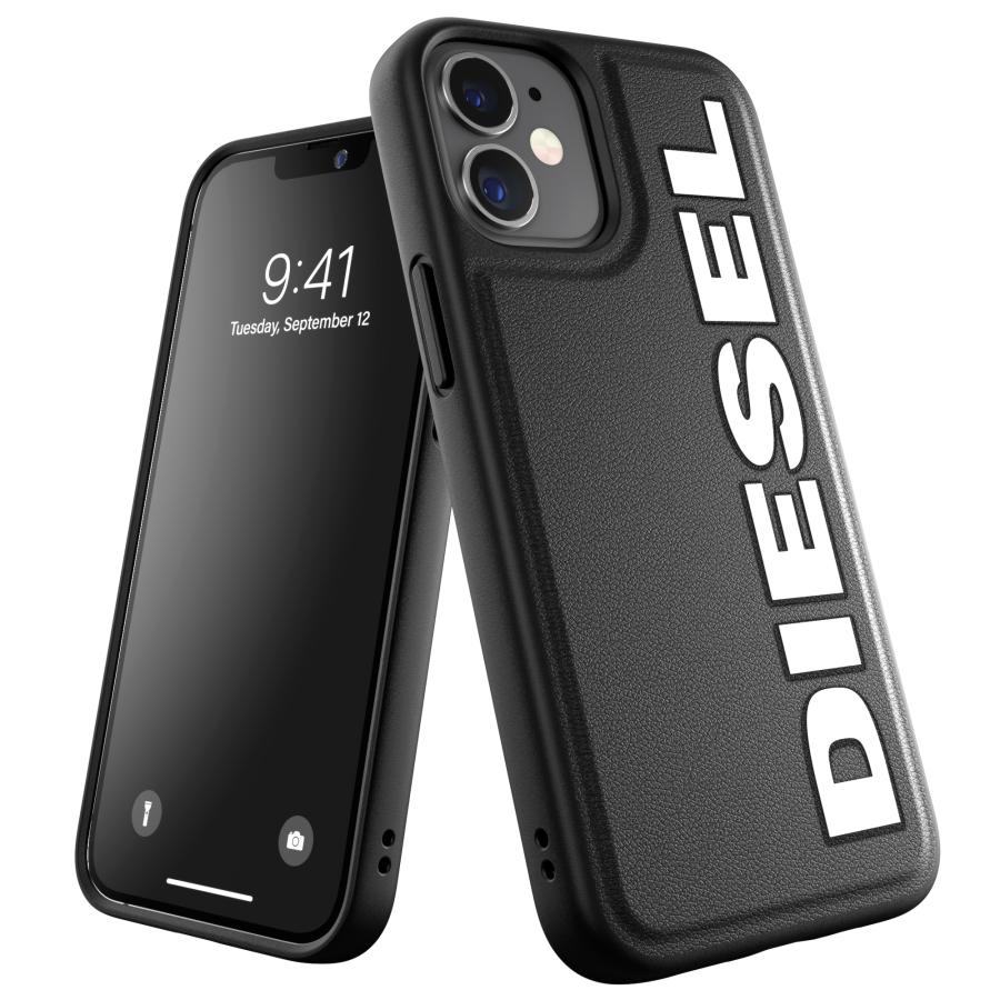 送料無料 DIESEL ディーゼル iPhone 12 mini ケース アイフォン カバー スマホケース ロゴ ラバープリント 耐衝撃