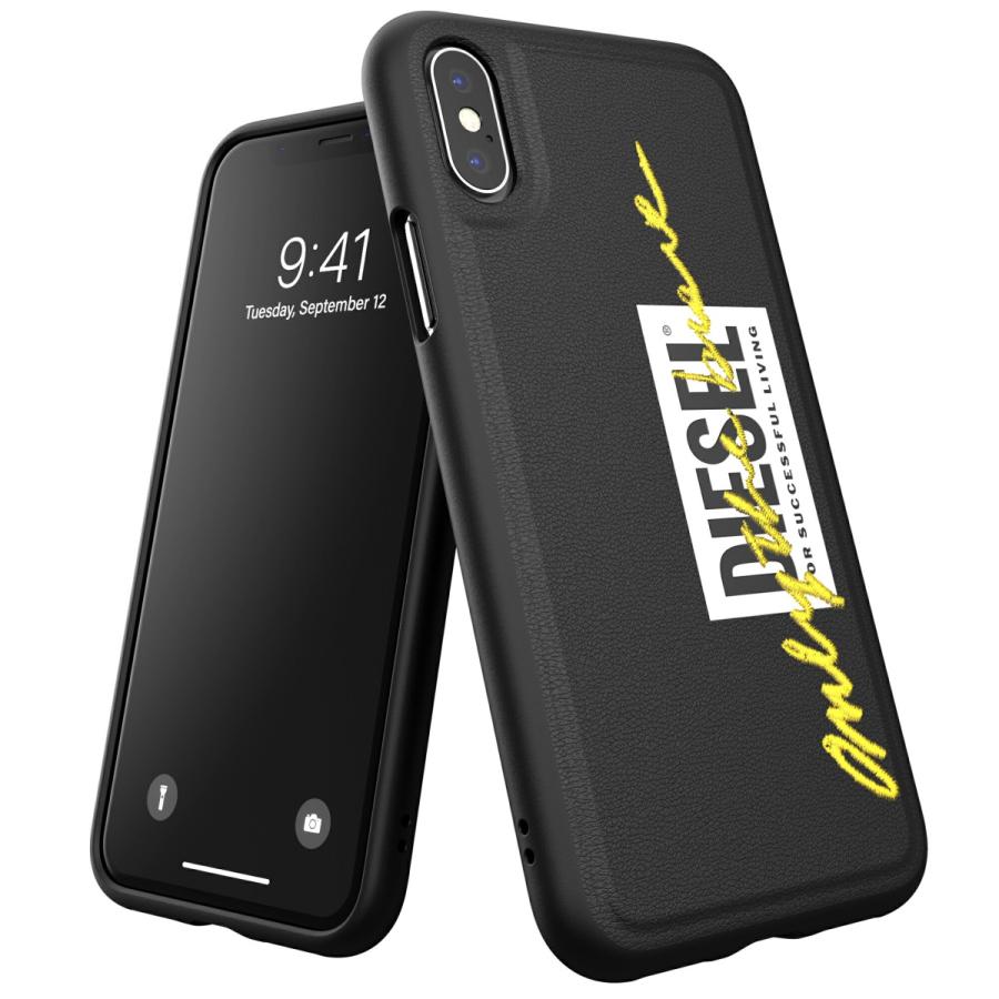 DIESEL ケース 黒 DIESEL ディーゼル iPhone ケース 刺繍ディテール 耐衝撃 TPU