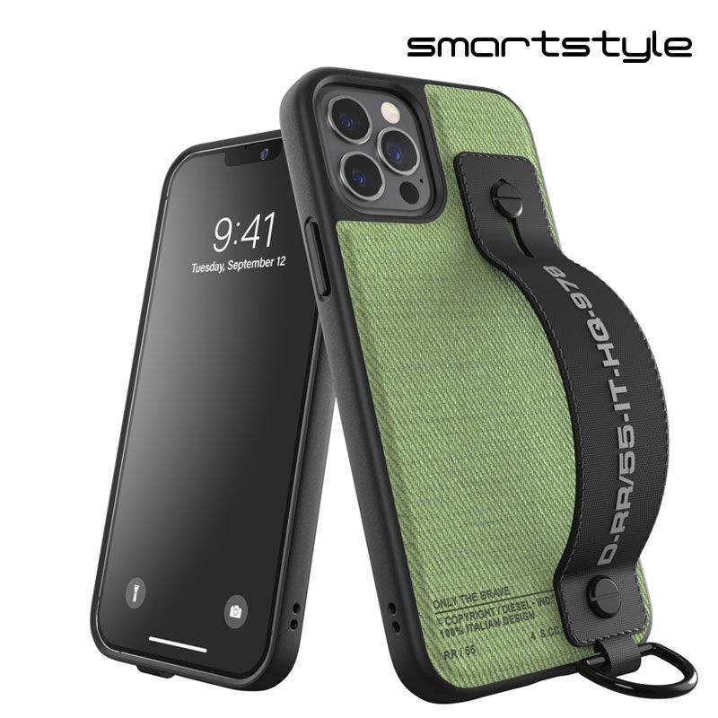 DIESEL ディーゼル iPhone ケース ハンドストラップ ベルト スタンド機能 耐衝撃 TPU ブラック 黒 グリーン カモフラージュ ツイル オレンジ 落下防止 ブランド｜smartstyle-select｜19