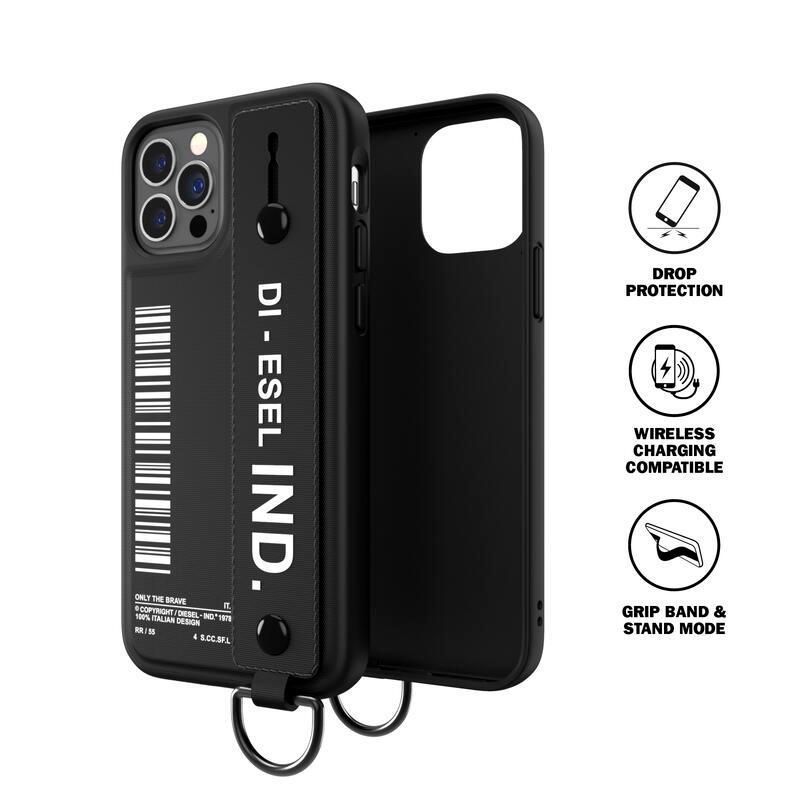 DIESEL ディーゼル iPhone ケース ハンドストラップ ベルト スタンド機能 耐衝撃 TPU ブラック 黒 グリーン カモフラージュ ツイル オレンジ 落下防止 ブランド｜smartstyle-select｜03