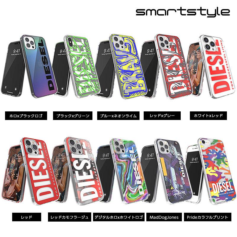 DIESEL ディーゼル iPhone 13 12 11 Pro Max SE3 SE2 ケース アイフォン カバー スマホケース クリア 耐衝撃 TPU おしゃれ ブランド ロゴ プリント 各機種対応｜smartstyle-select｜02